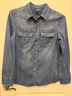 J. Crew Dark Blue Denim Shirt